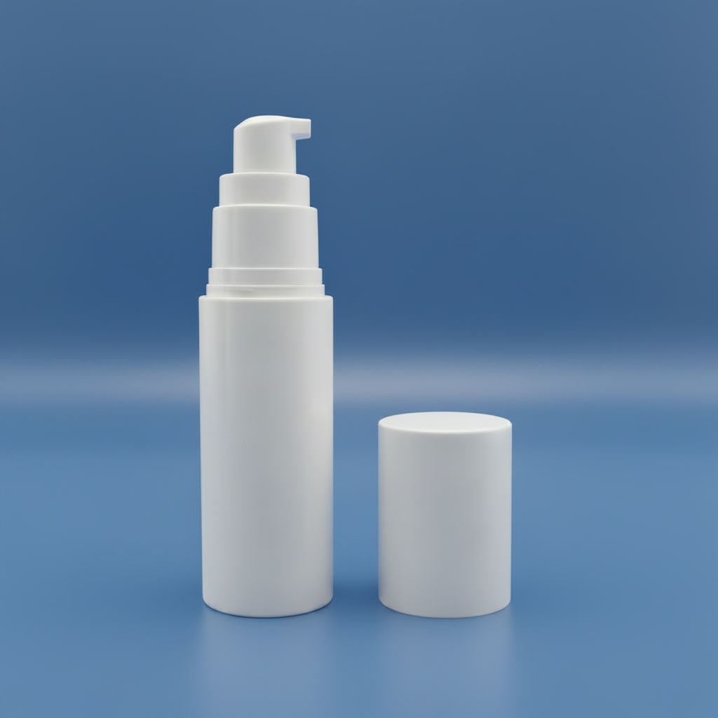 New Cellular Cosmetics 30 ml and 50 ml white matte airless pump bottles