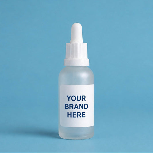 White Glass Dropper Bottle - Private Label Skin care - cellular cosmetics