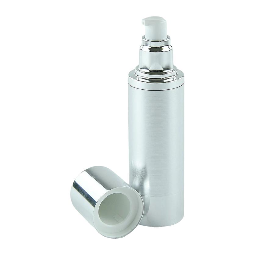 Silver Airless Bottle Private Label Skin Care